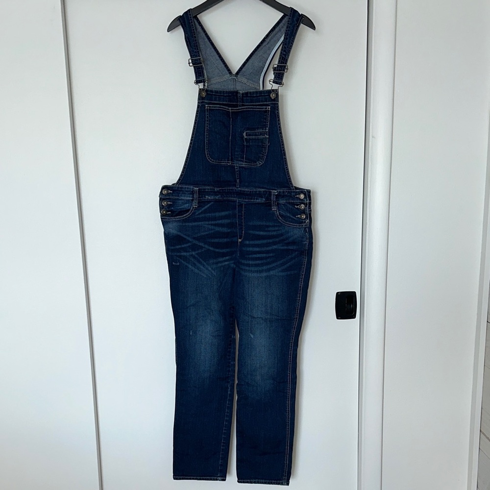 Arizona Jean Company Distressed Denim Overalls. Sz. XL